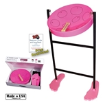 Panyard  Jumbie Jam Steel Drum Kit w/ Tube Floor Stand - Pink W1067