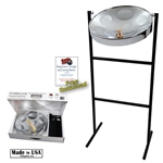 Panyard Jumbie Jam Steel Drum Kit w/ Tube Floor Stand - Chrome W1082