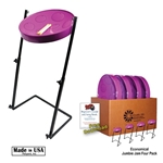 Panyard  Jumbie Jam Steel Drum Educators 4-Pack w/ Metal Z Stands - Purple W1181