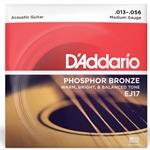 D'Addario  Phosphor Bronze Medium Acoustic Guitar Strings .013 | .056 EJ17