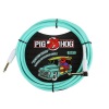 Pig Hog  "Seafoam Green" Instrument Cable, 10ft Right Angle PCH10SGR