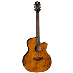 Luna Guitars  Gypsy Exotic Spalt Grand Auditorium Acoustic Guitar - Gloss Natural GYP-SPALT