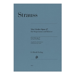 Four Songs Opus 27 - Low Voice and Piano