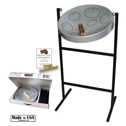 Panyard  Jumbie Jam Steel Drum Kit w/ Tube Floor Stand - Silver W1070