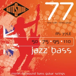 Rotosound RS77LE Monel Flatwound Bass Guitar Strings (50 75 95 110)