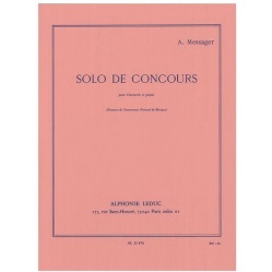 Solo De Concours for Clarinet & Piano Clarinet
