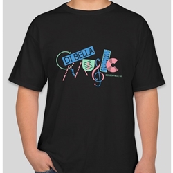 ODM 80SLOGO O. DiBella Music Black T-Shirt w/ 80s Logo