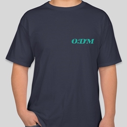 ODM INSTRUMENTSHIRT O. DiBella Music Blue T-Shirt w/ Logo to Instrument Fade